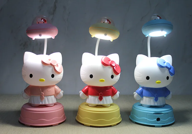 Hello Kitty Masa Lambası Çocuk Odası LED Işık Pembe Kız