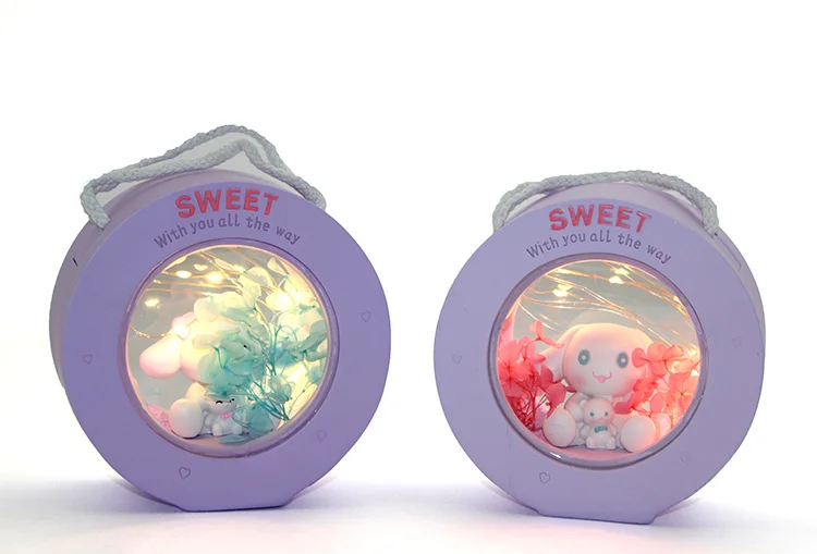 Polyester Hello Kitty Cinnamoroll Masa Üstü Lamba Çocuk Odası LED Aydınlatma