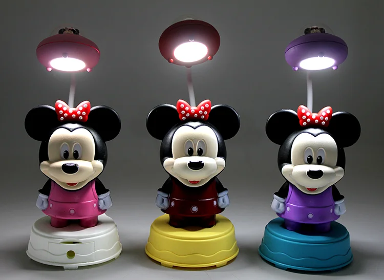 Mickey Mouse Şarjlı USB Masa Üstü Lamba LED Çocuk Odası Gece Lambası